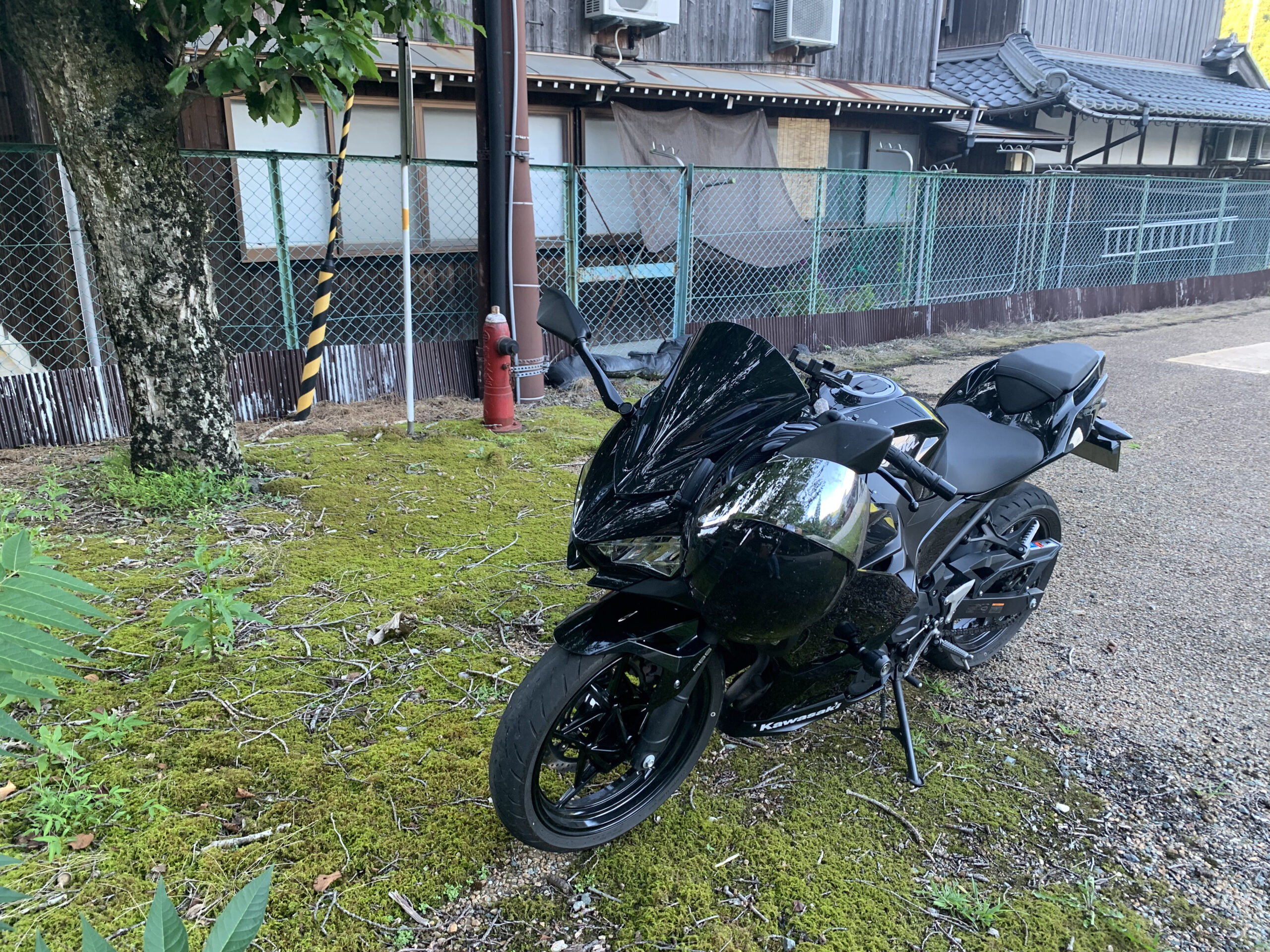 鯖街道 熊川宿 バイク
