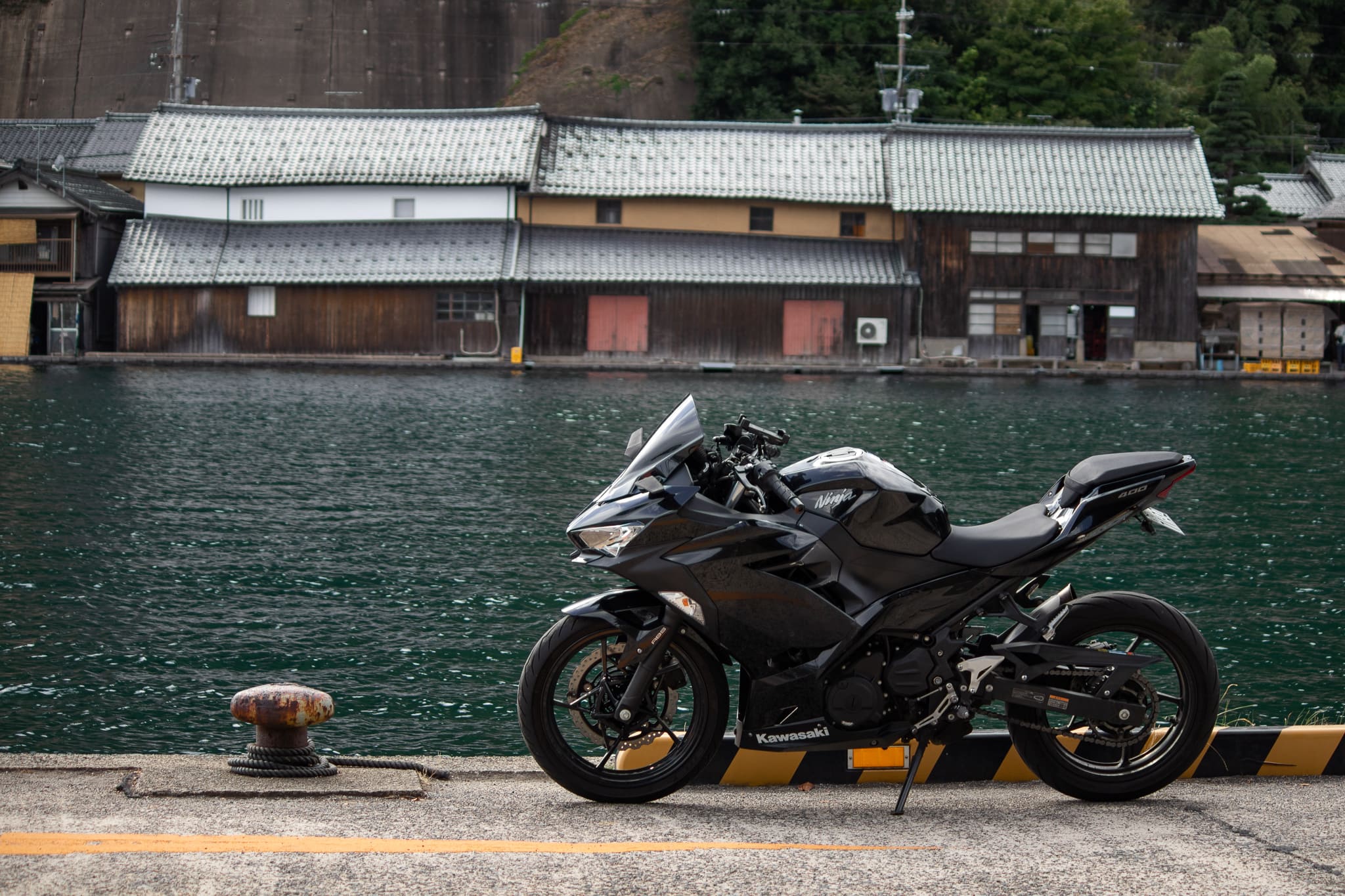 伊根の舟屋 バイク ツーリング　Ninja400