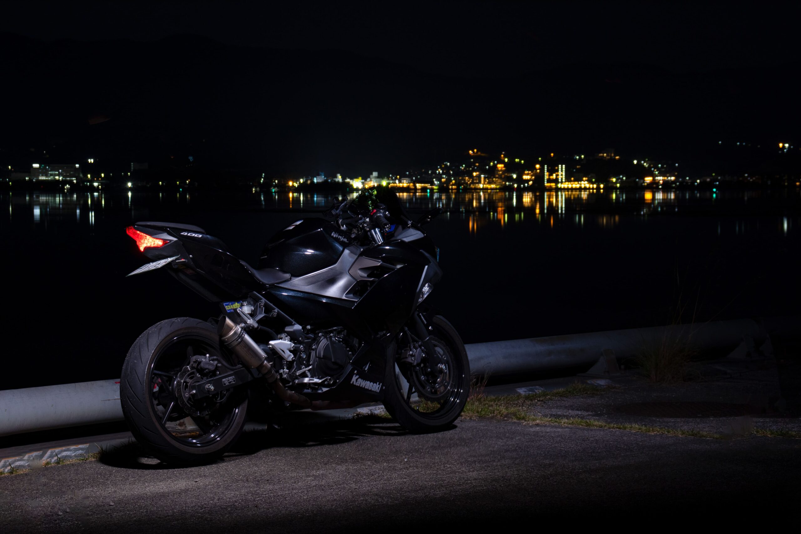 夜景　バイク撮影　かっこいい
