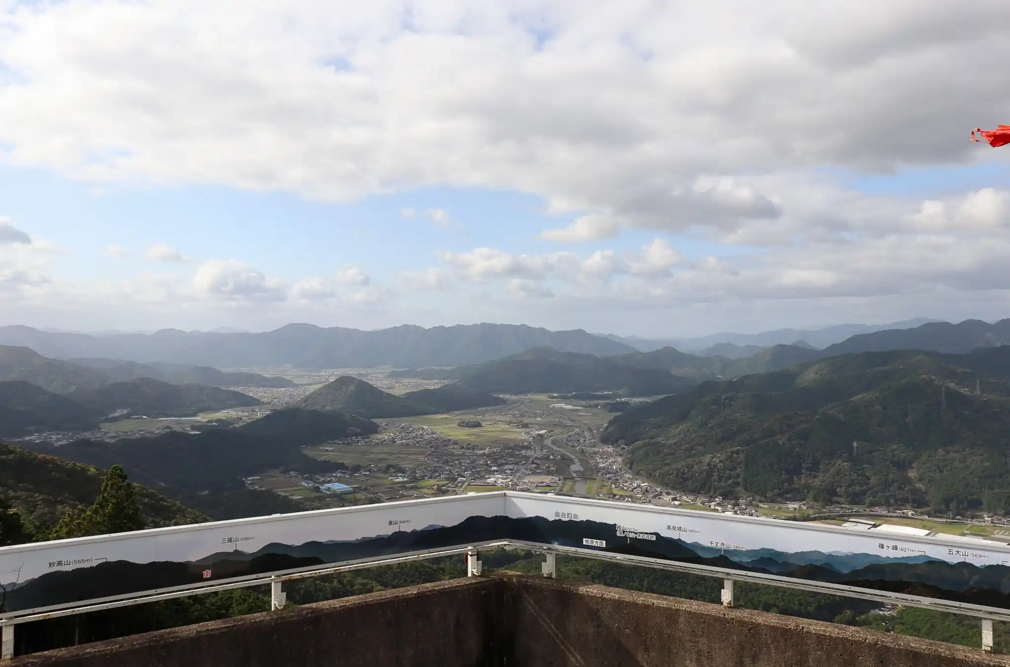 高谷山（横峰山）展望台からみた景色とパノラマ写真