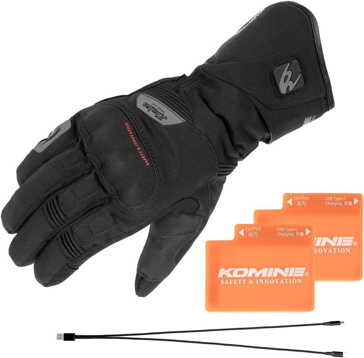 コミネ プロテクトモーターサイクルヒートグローブセット EK-219 ブラック